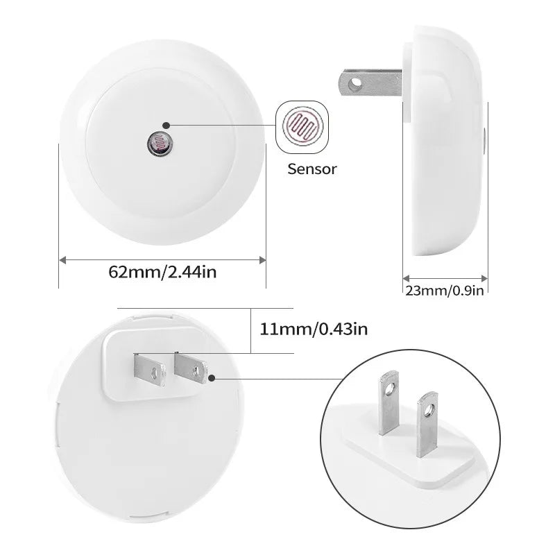 NOXORA LED natlys | Twilight sensor &amp; automatisk dæmpning | Stik-lys | Varm hvid