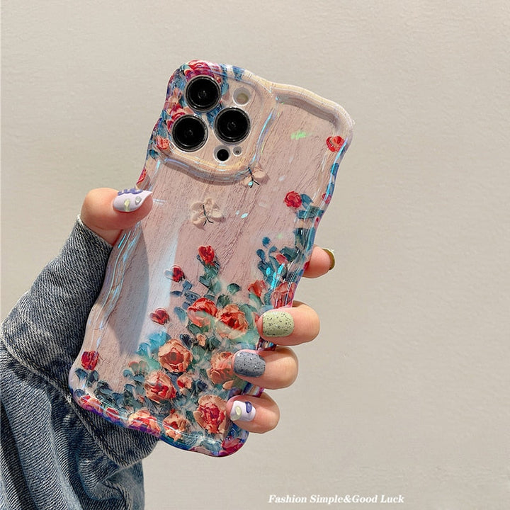 Blossom Glow Floral Pattern iPhone Cover