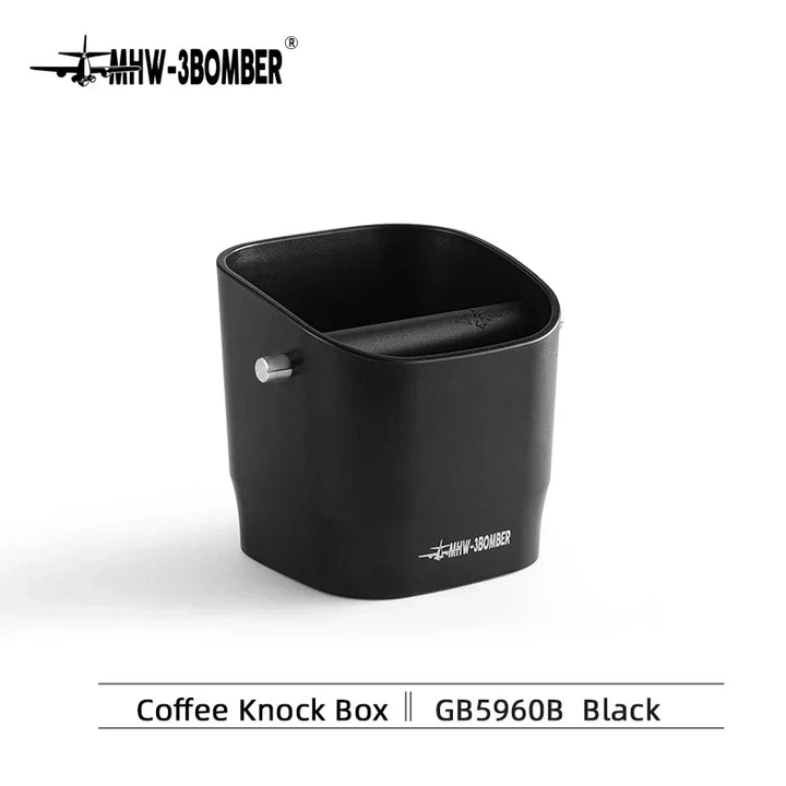 0.9–1.2 l Espresso knock box, aftagelig knock bar og skridsikker base, firkantet kaffegrumsaffald, barista skrivebordsaccessories