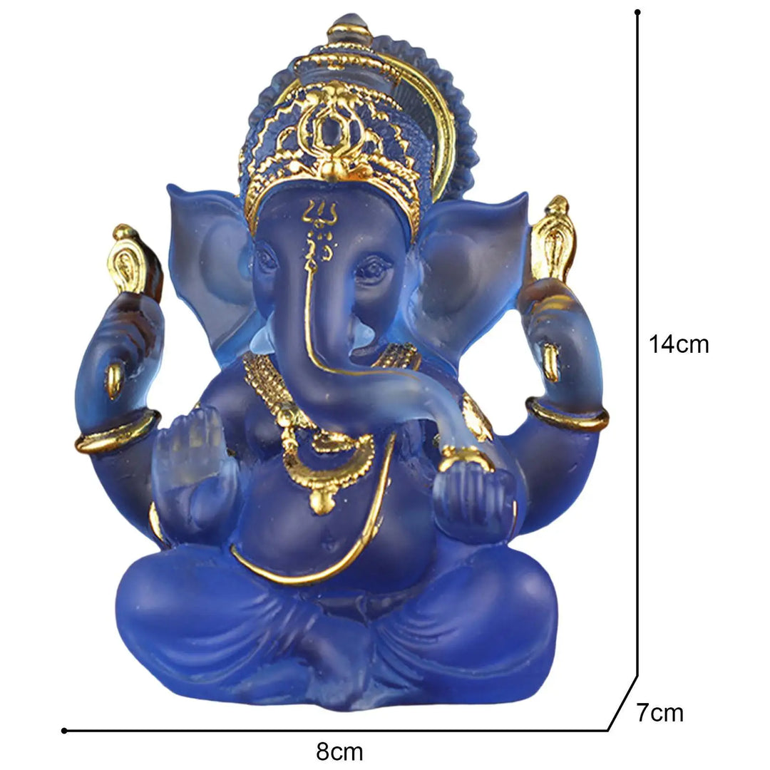 Sjældne farvede semi-gennemsigtige Ganesh-statuer for held i dit hjem