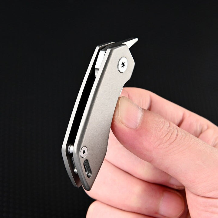 Titan-Titanium legering Taske Nøglering Kniv