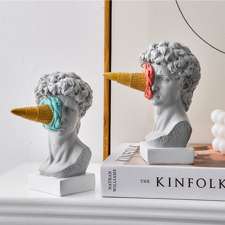 David Figur med Is-sculptur til Hjemmet