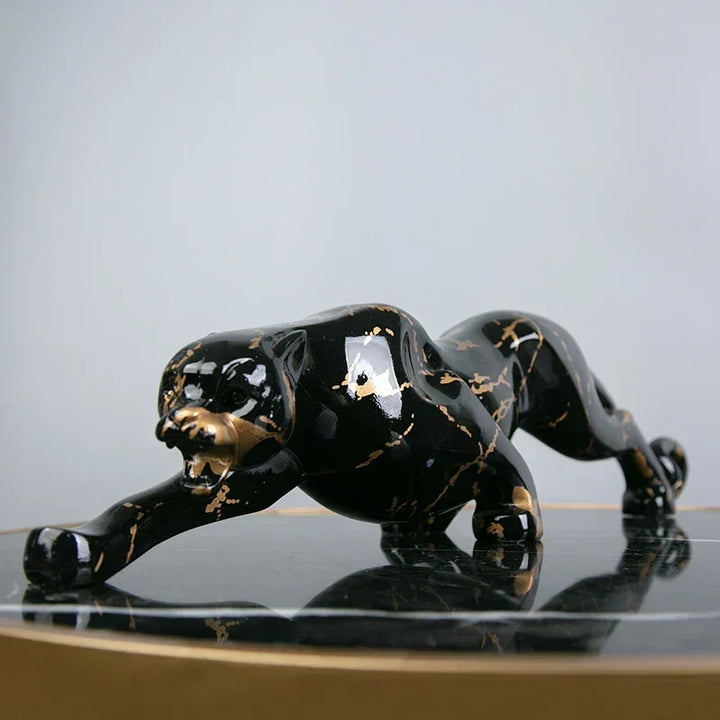 Elegant Jaguar Stenskulptur
