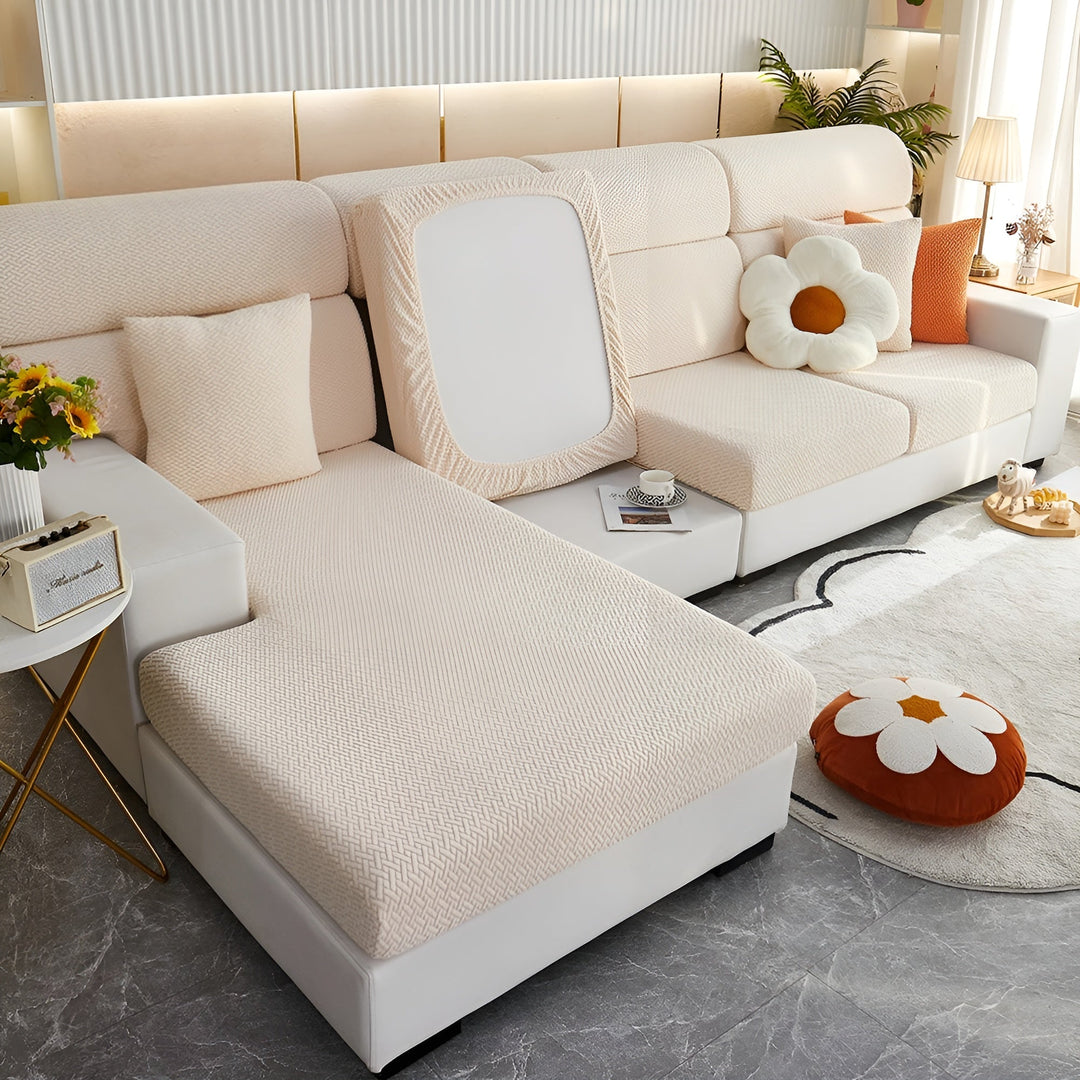 Elastic Sofa Cover – Vandafvisende og Skræddersyet | Beskyttelsesbetræk Fremstillet af Strækstof |