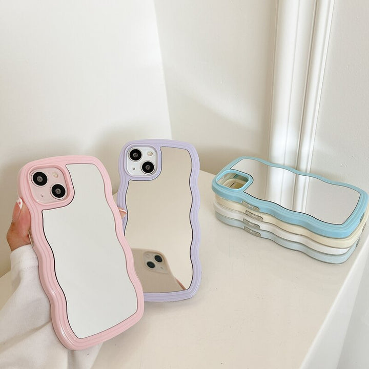 Bølget Makeup Spejl Telefon Cover