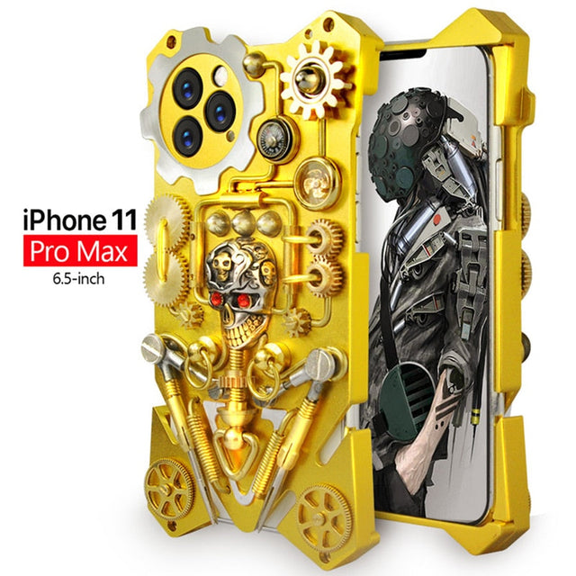 Mechanic Skull Cyberpunk Stil iPhone Cover