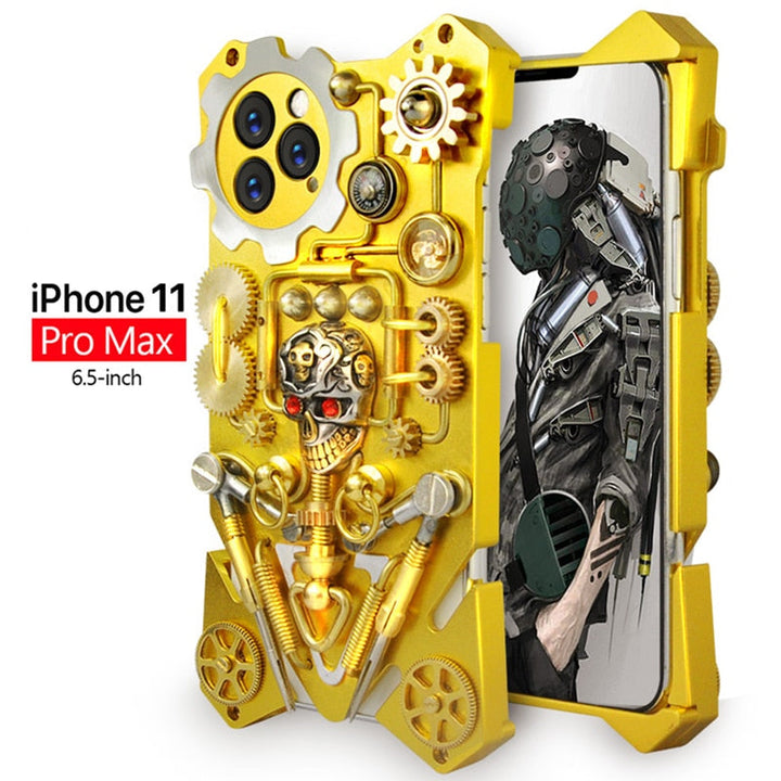 Mechanic Skull Cyberpunk Stil iPhone Cover