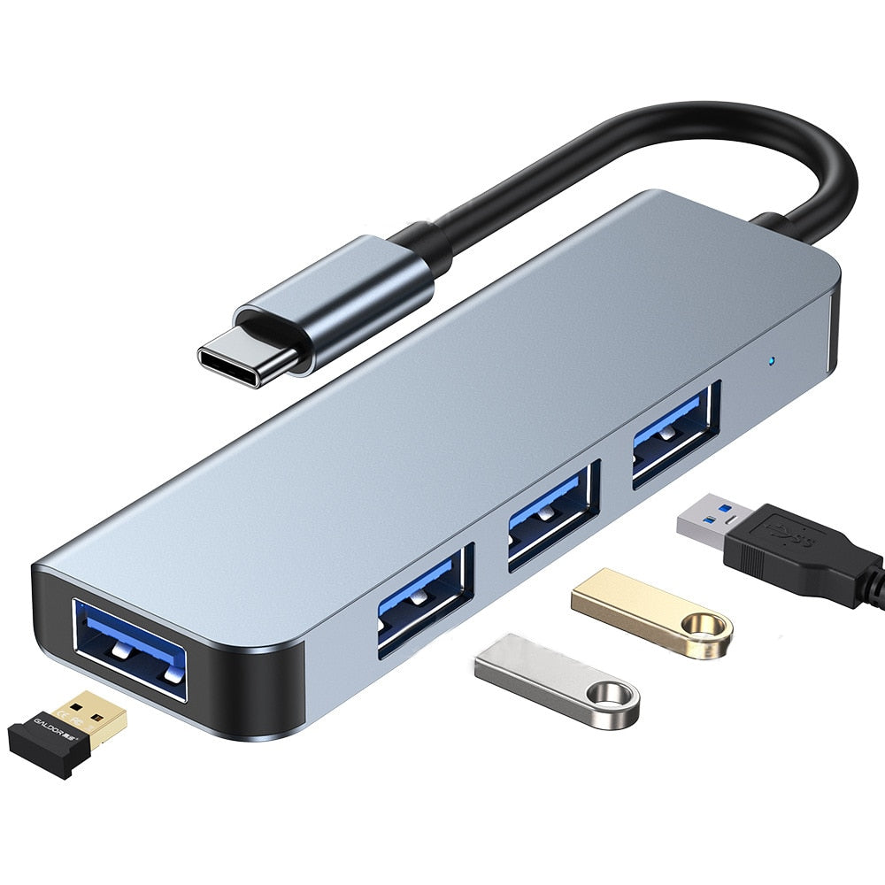 Thunderbolt 3 USB-C Hub med HDMI, PD, SD/TF til MacBook Air M1 og iPad Pro