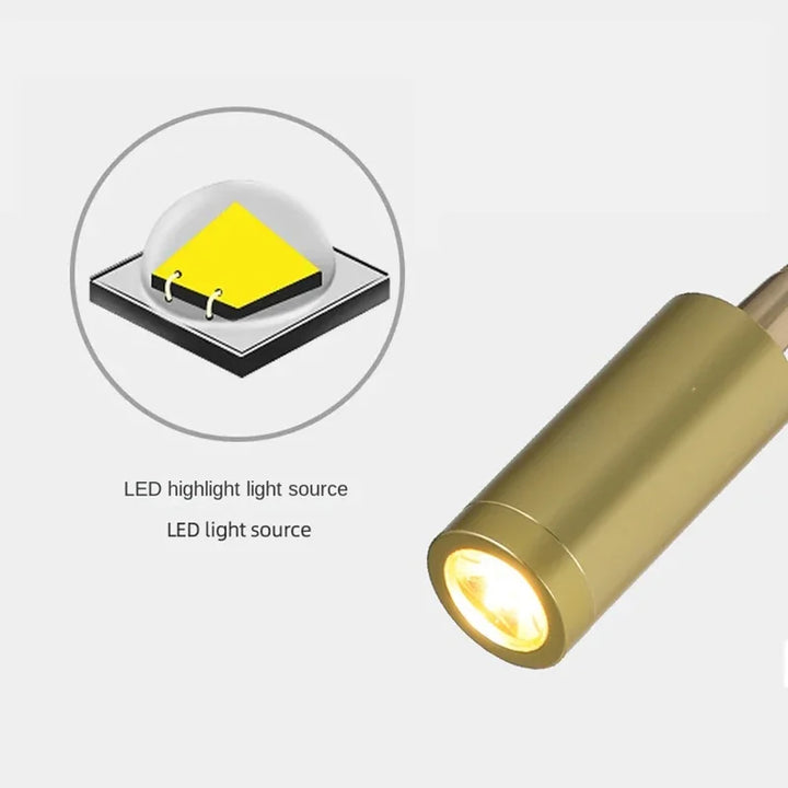 Alsidig LED Væglampe: Moderne, Fleksibel, Perfekt til Læsning i Sengen