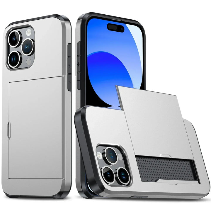 LuxShield iPhone Cover med Kort Holder | Slankt Design | Kortopbevaring | Beskyttelse &amp; Stil
