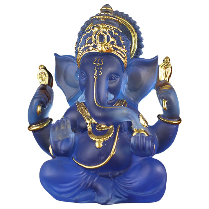 Sjældne farvede semi-gennemsigtige Ganesh-statuer for held i dit hjem