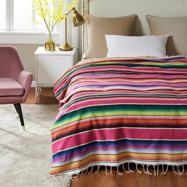 farverig mexicansk Serape tæppe