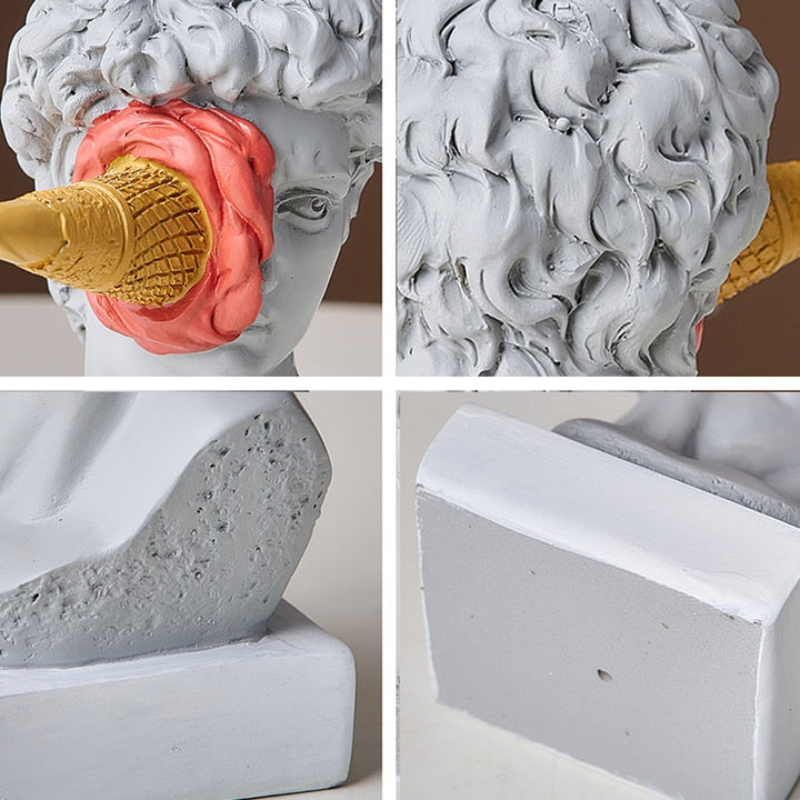 David Figur med Is-sculptur til Hjemmet