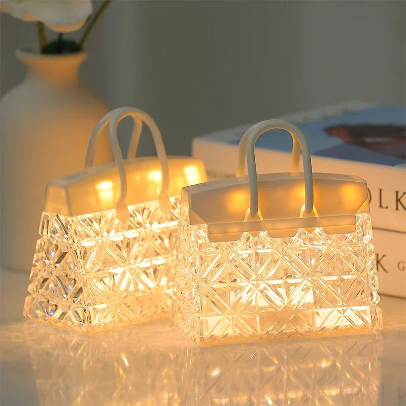 CrystalBag | Kreativ Akryl Nattelys i Håndtaskedesign