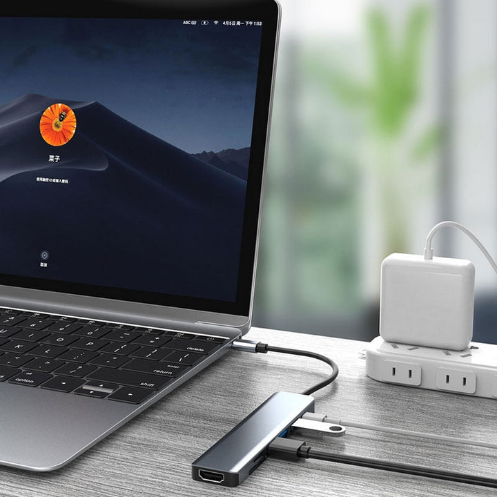 Thunderbolt 3 USB-C Hub med HDMI, PD, SD/TF til MacBook Air M1 og iPad Pro