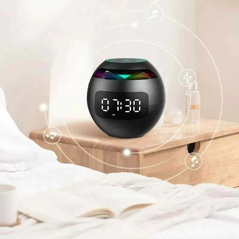 Bold Højttaler Vækkeur | Bluetooth 5.0 | LED Natlys | 2200 mAh Batteri