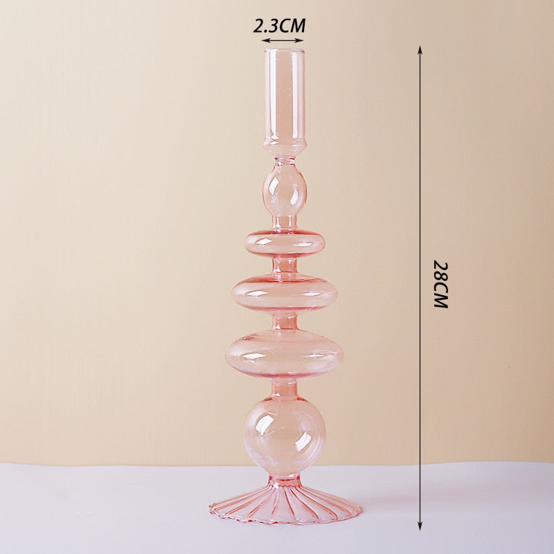 Lilla Lysestage lavet af Glas