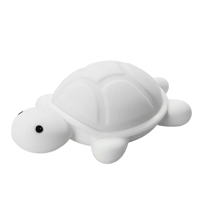 ShellGlow LED Natlampe | Søde Skildpadde | Blødt Silikone | Farveskift &amp; Varmt Lys | USB-C Genopladelig | 10,2 × 15,8 × 6,1 cm