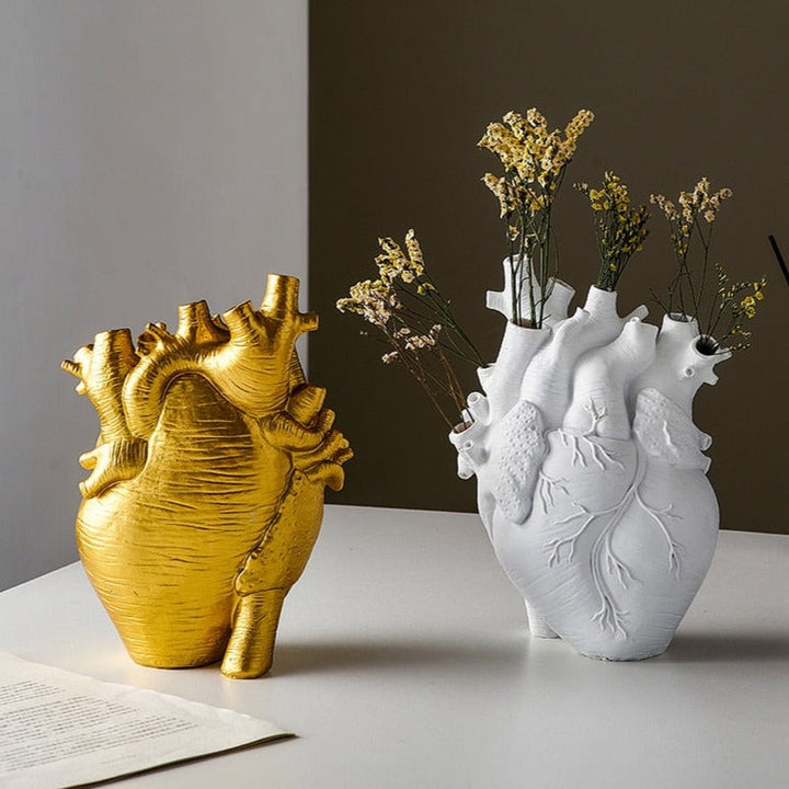 Hjerte Tørrede Planter Kunstnerisk Vase