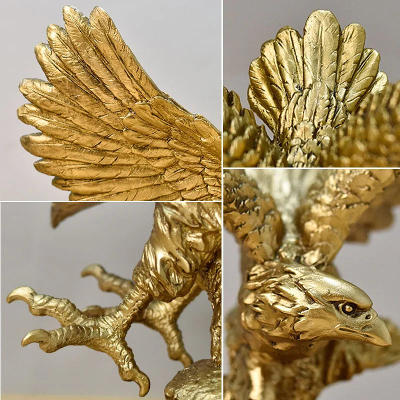 Harpy Eagle Resin Statue Kunst Dyr Model Samling Ornament Hjem Kontor Skrivebord Feng Shui Dekor Figur simpel