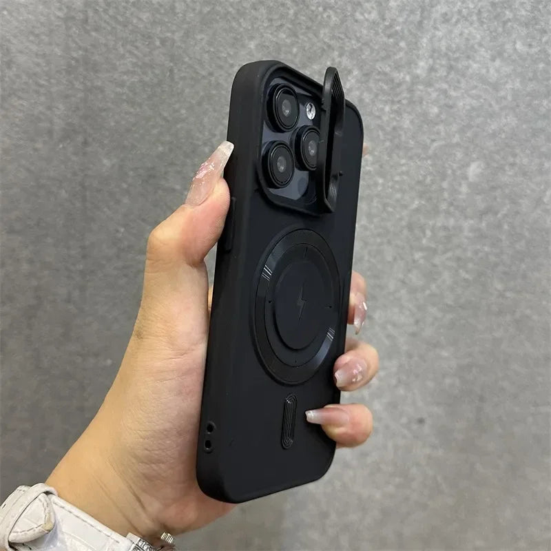Magnetisk Blød Wrist Bracket Linse Dæksel iPhone Cover