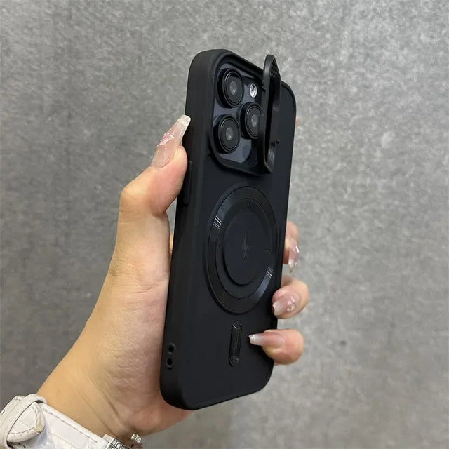 Magnetisk Blød Wrist Bracket Linse Dæksel iPhone Cover
