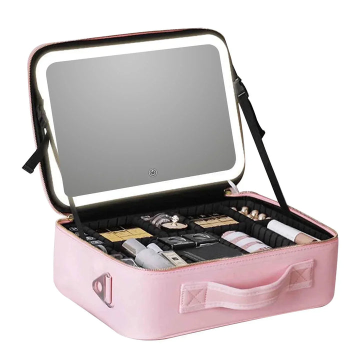 Rejse Kosmetik Taske LED Spejl Makeup Taske