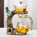 Kung Fu Teapot Husstands Magnetisk Uddragning Semi-Automatisk Doven Te Forberedelsesværktøj Glas Te Sæt