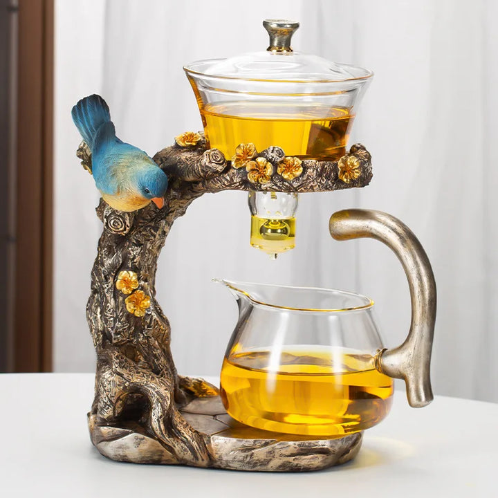 Kung Fu Teapot Husstands Magnetisk Uddragning Semi-Automatisk Doven Te Forberedelsesværktøj Glas Te Sæt
