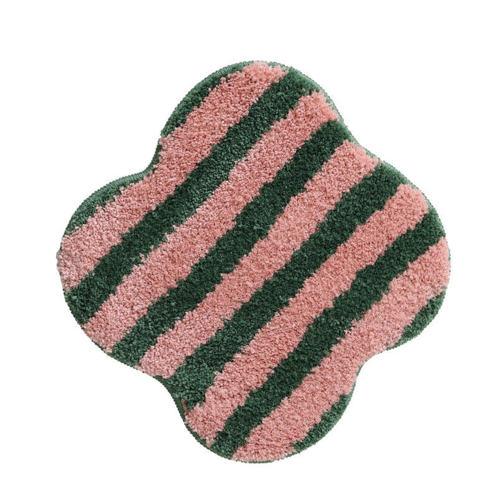 Quilted striped chair cushion
