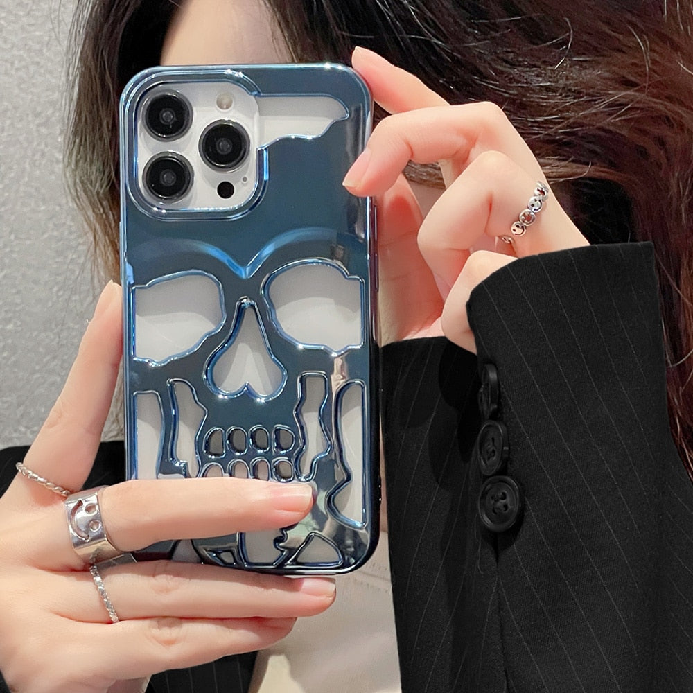 Gothic Midnight Skull Telefonetui