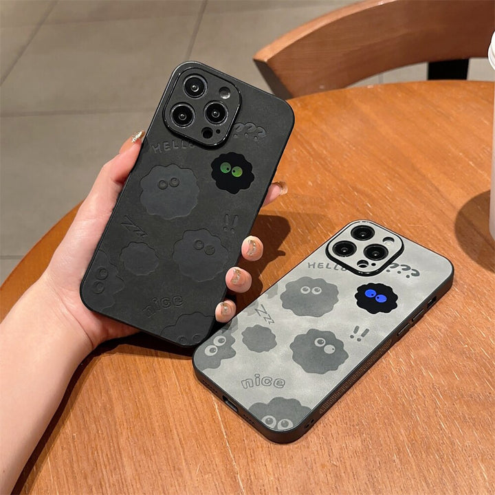 Sød Monster Stødabsorberende Læder iPhone Cover