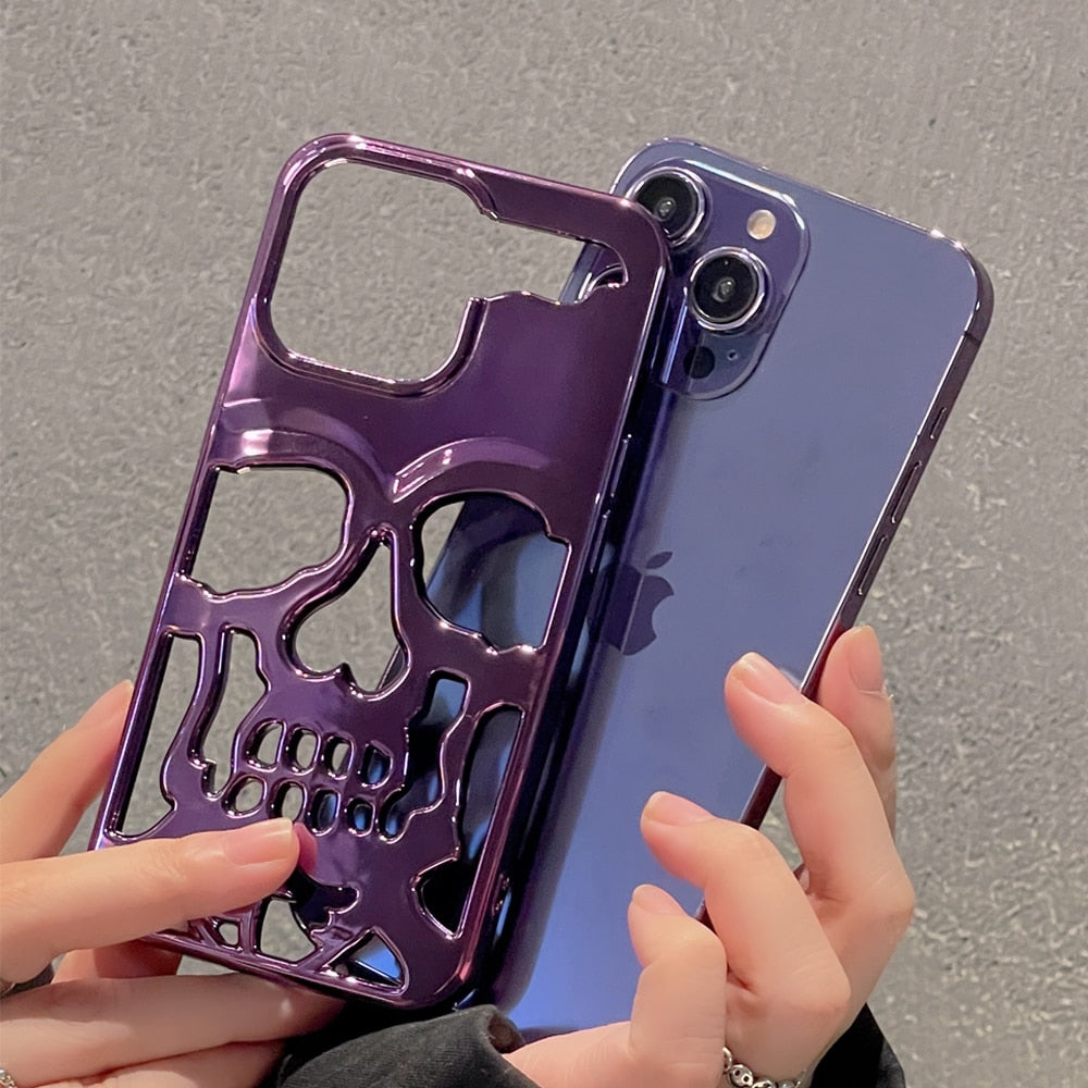 Gothic Midnight Skull Telefonetui