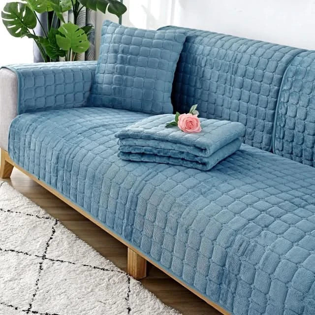VelvetCozy - Luksuriøst fløjl anti-skrid sofaovertræk for ekstra elegance og komfort