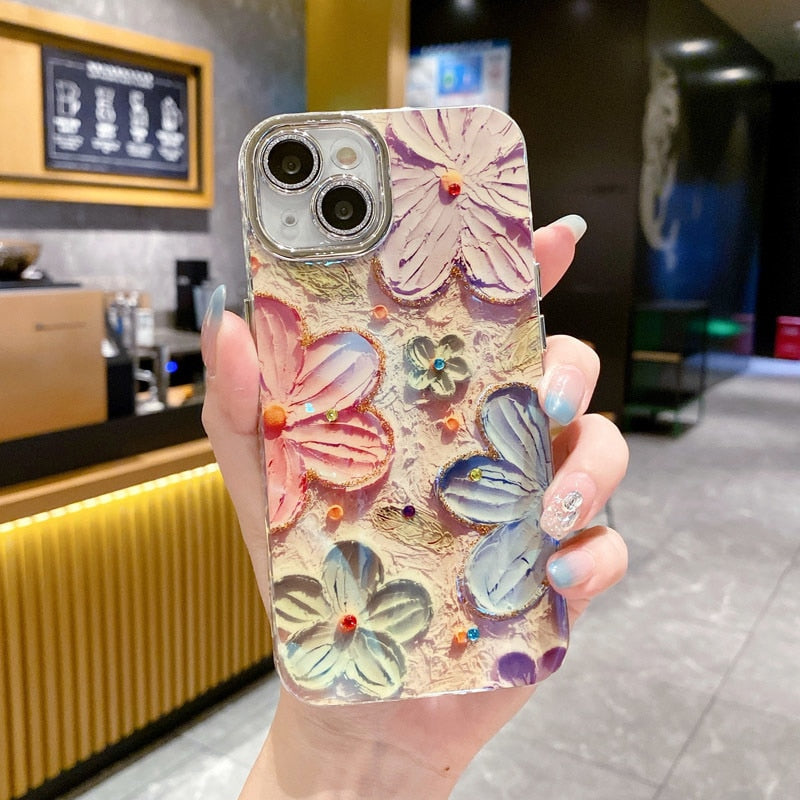Flower Glow Soft Shockproof iPhone Cover