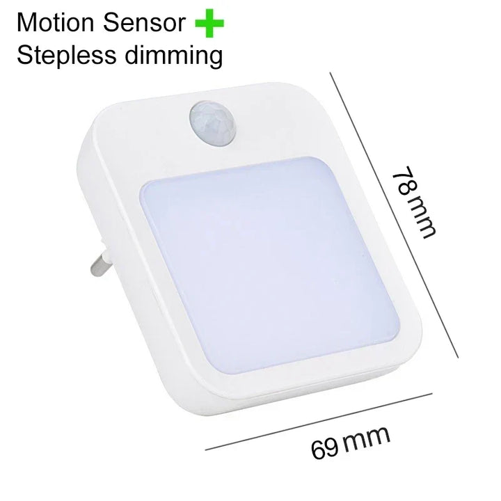 Sensilux Mini LED Natlys | Med Bevægelsessensor | Varm &amp; Kold Hvid | Til Gang, Soveværelse &amp; Badeværelse