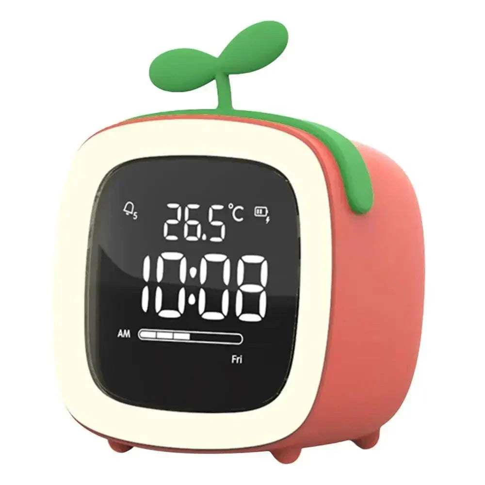 Cartoon Bunny LED Alarmur med Nattelys – Genopladeligt, Sødt Digitalt Display til Børn &amp; Soveværelser