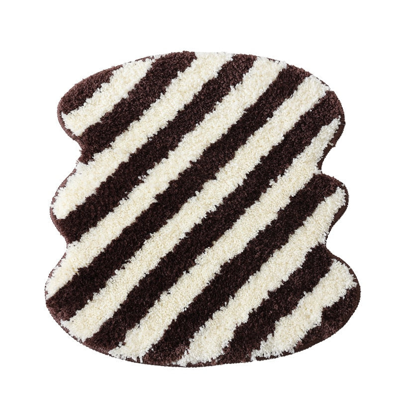 Quilted striped chair cushion