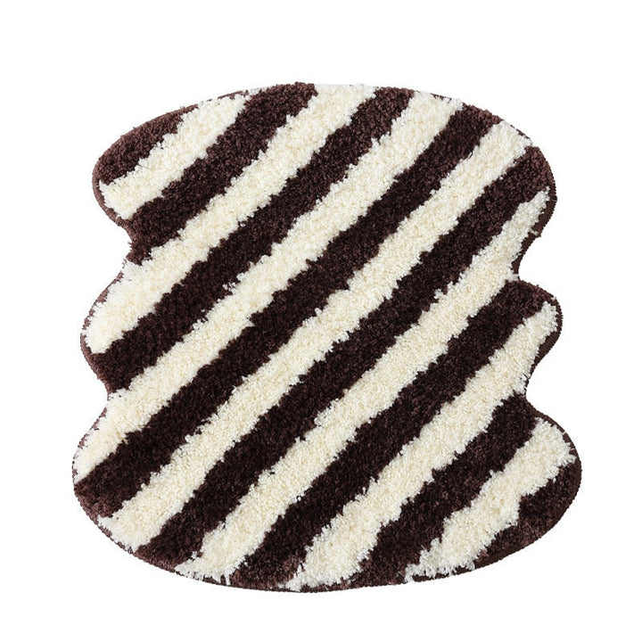 Quilted striped chair cushion