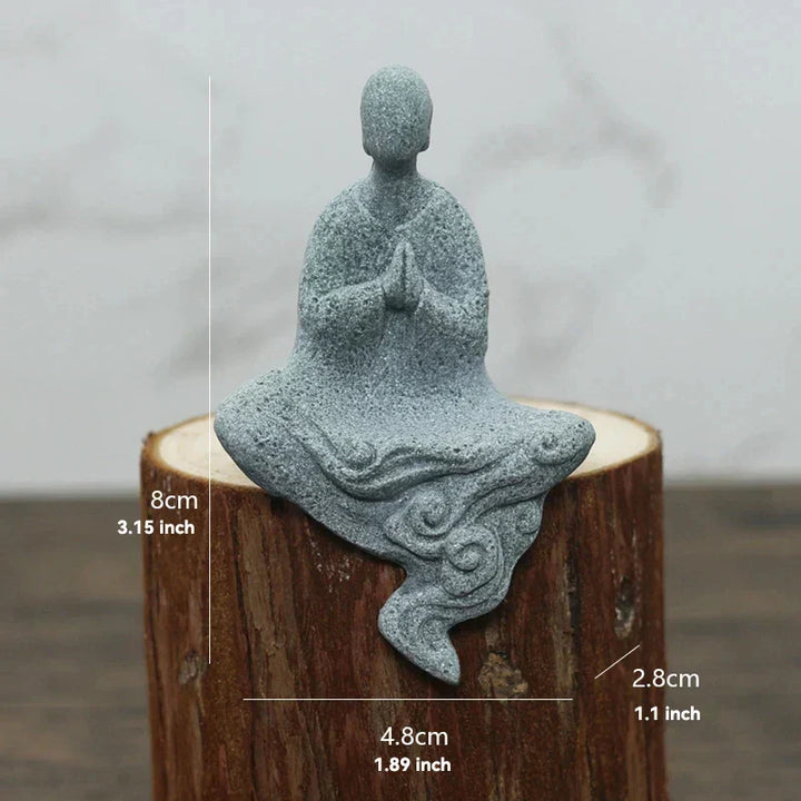 Buddha Sten Statue Lille Buddhister Tibetansk Buddhisme Figurer Zen Have Ornament Meditation Hjem Akvarium Dekoration