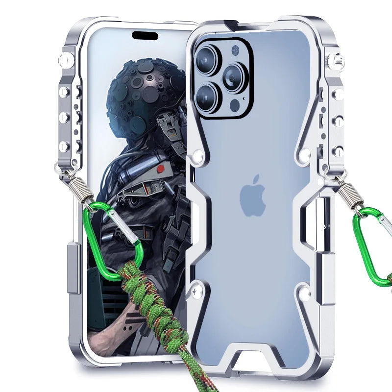 Taktisk Greb Stødabsorberende Legering Ramme iPhone Etui