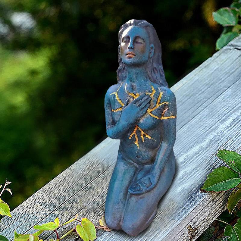 Helende Gudinde Skulptur: Resin abstrakt