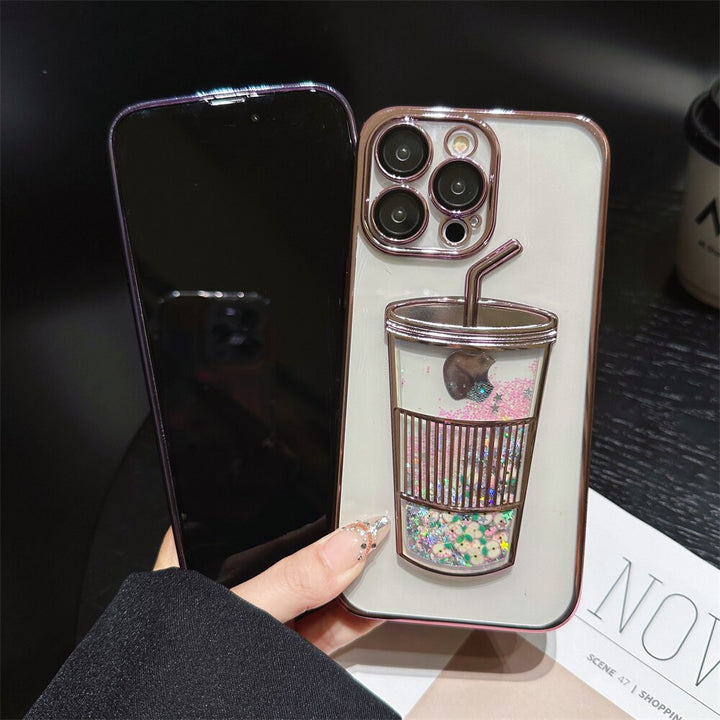 Glitter Star Drink Cup iPhone Cover