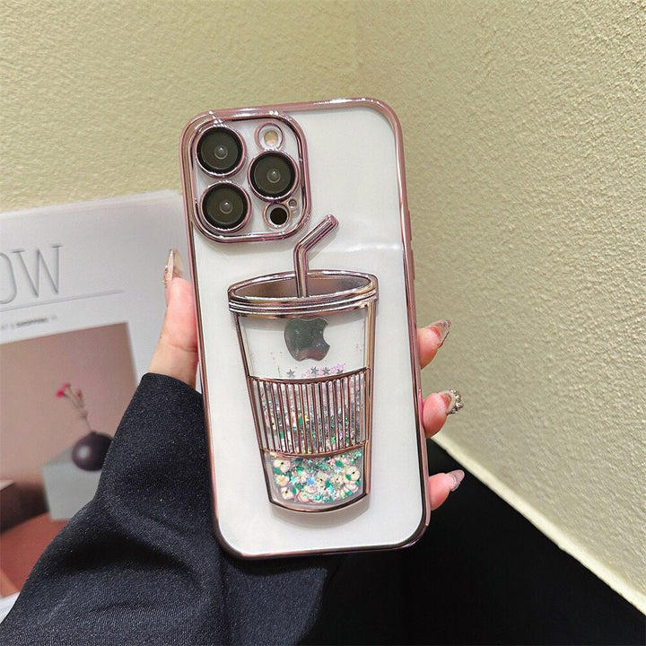 Glitter Star Drink Cup iPhone Cover