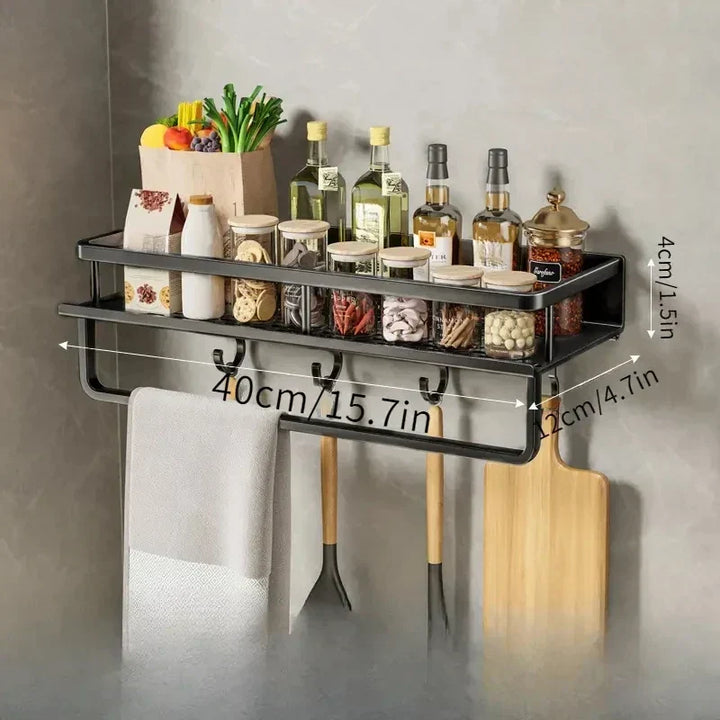 KitchenStyle – Elegant Væghylde til et Organiseret Køkken