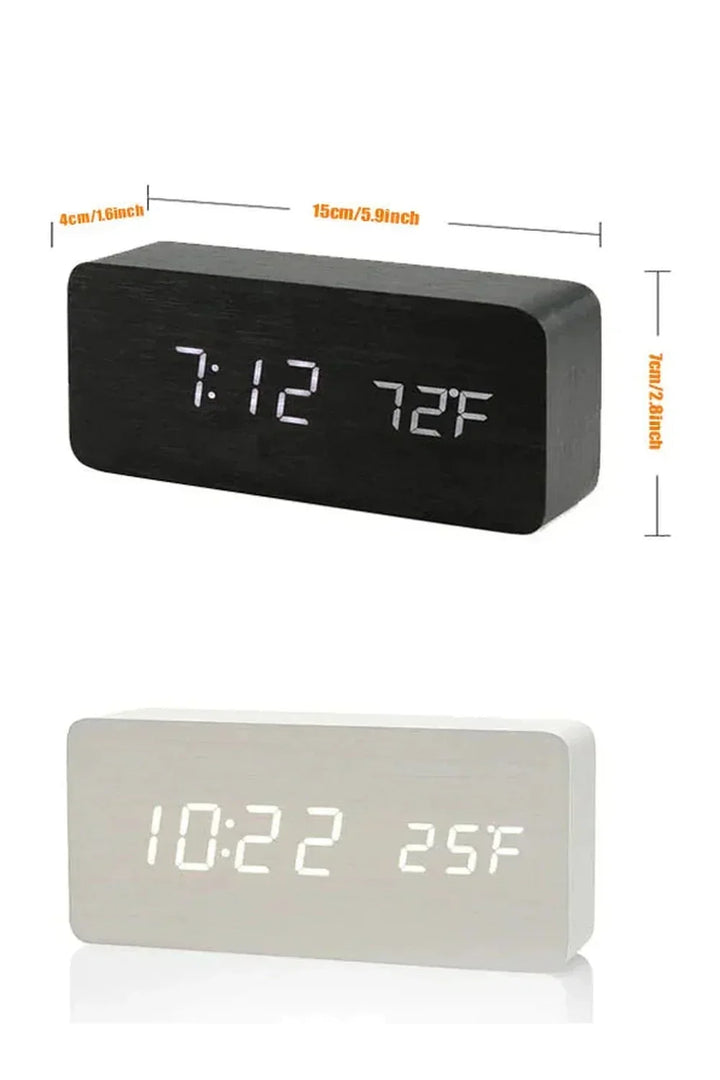 Træ LED Digital Ur