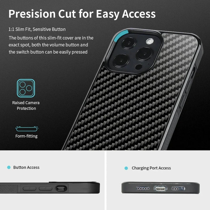 Magsafe Carbon Fiber Stødabsorberende iPhone Cover