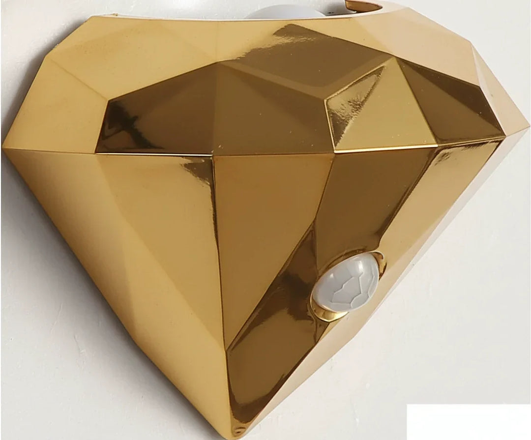 Premium Diamant Væglampe Nattelys Bevægelsessensor Magnetisk Dæmpbar