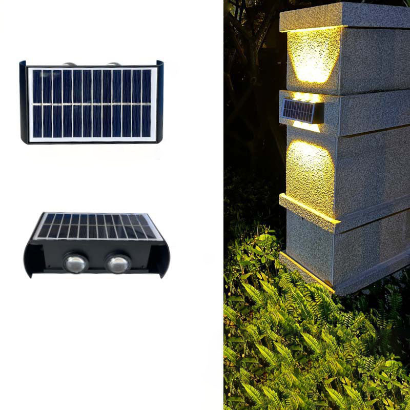 Moderne Enkelhed Sol Vandtæt Rektangulær ABS PMMA LED Væglampe til Udendørs Patio