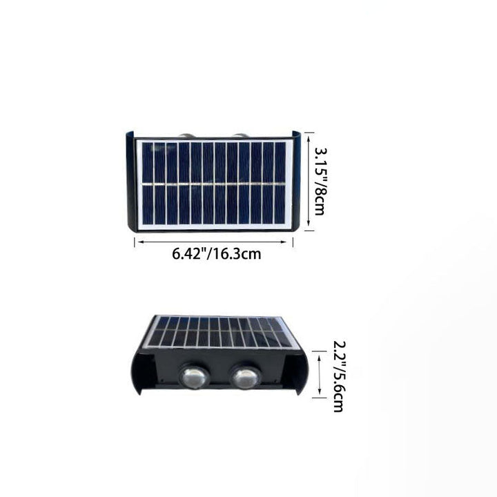 Moderne Enkelhed Solvandsafvisende Rektangulær ABS PMMA LED Væglampe til Udendørs Patio